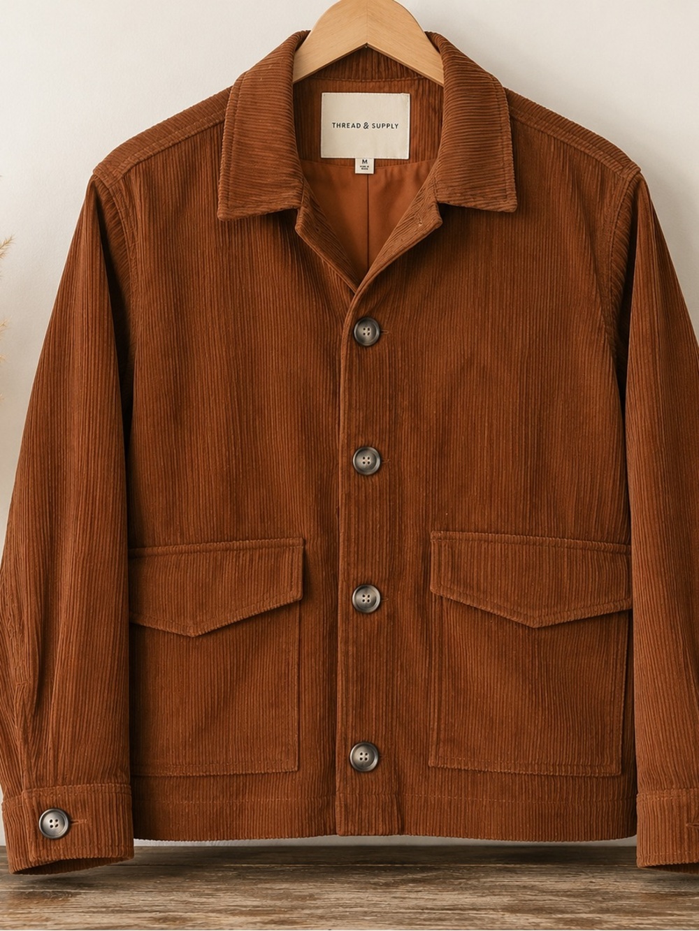 Thread & Supply Brown Corduroy Utility Jacket Shacket Women’s Medium
